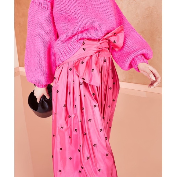 NWT Ulla Johnson Midi Silk-Blend Floral Aglae Skirt - Picture 6 of 10